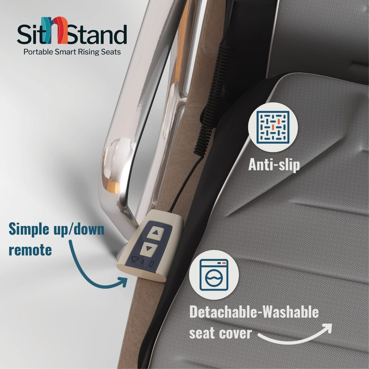 NRS Healthcare Sit n Stand Portable Rising Seat Classic Bundle