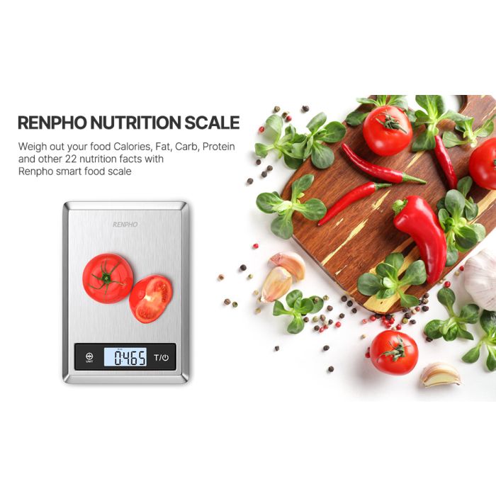 RENPHO Smart Nutrition Scale - BLE - Grey (up to 11lb)