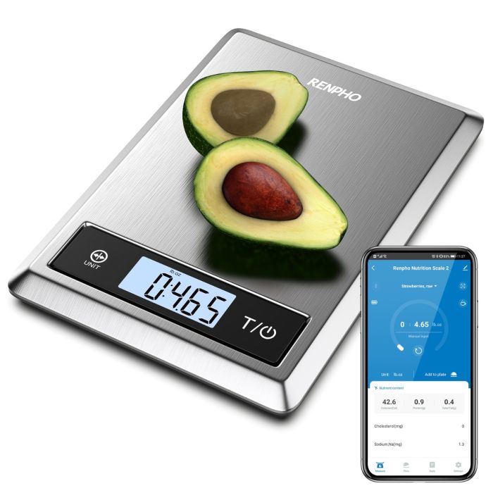 RENPHO Smart Nutrition Scale - BLE - Grey (up to 11lb)